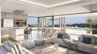 VILLA-AZAHAR-M37---LIVING-ROOM-KITCHEN-POOL