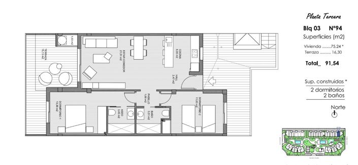 Image No.41-2 Bed Apartment for sale