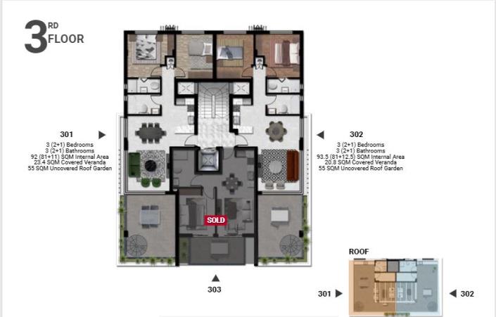 Image No.2-3 Bed Penthouse for sale