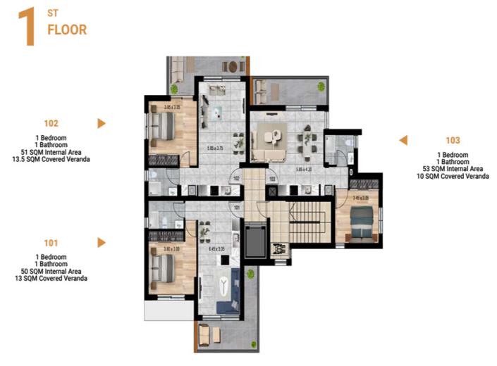 Image No.7-1 Bed Apartment for sale