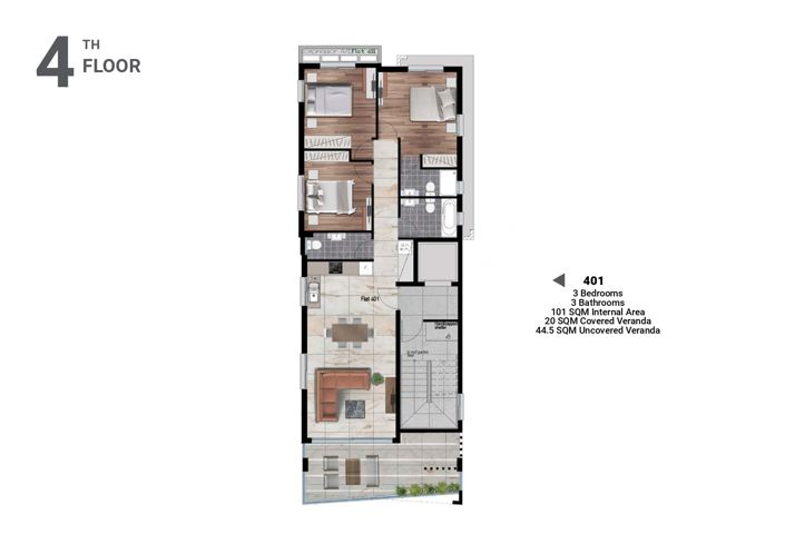 Image No.10-Propriété de 3 chambres à vendre à Larnaca