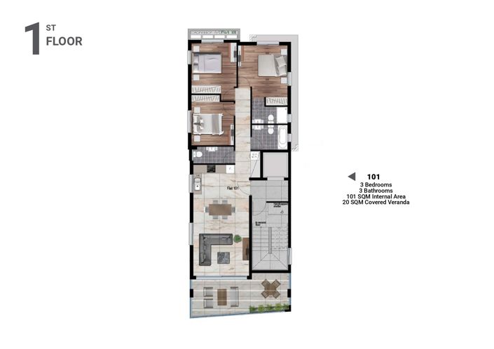 Image No.10-3 Bed Apartment for sale