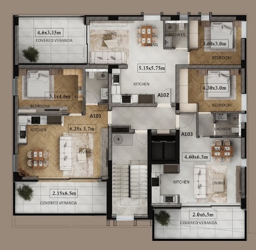 Image No.20-1 Bed Apartment for sale