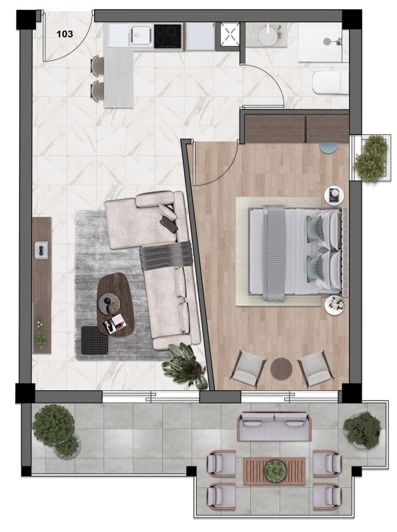 Image No.17-1 Bed Apartment for sale