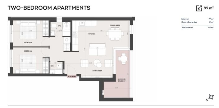 Image No.14-2 Bed Apartment for sale