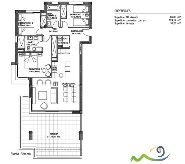 Image No.17-3 Bed Apartment for sale