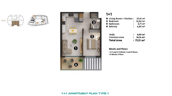 Image No.30-1 Bed Apartment for sale