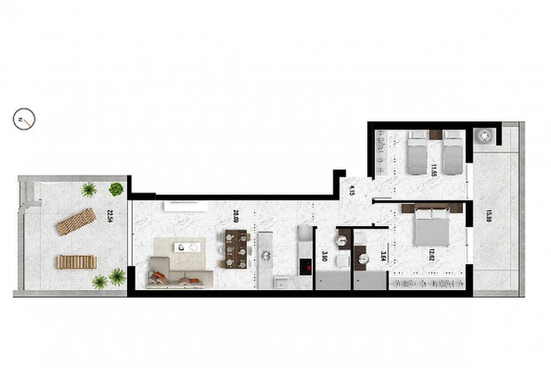 Image No.11-2 Bed Penthouse for sale