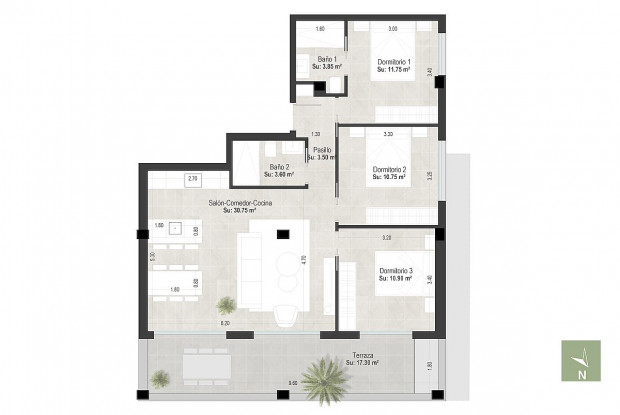 Image No.12-2 Bed Apartment for sale