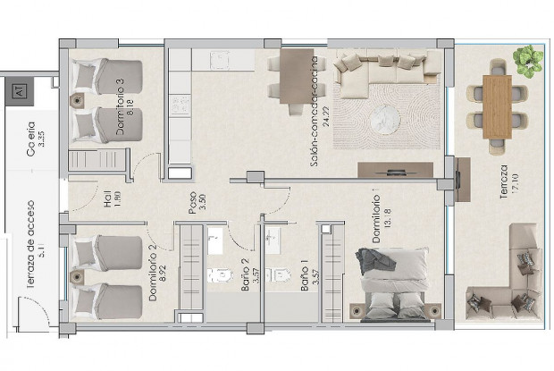 Image No.12-3 Bed Apartment for sale