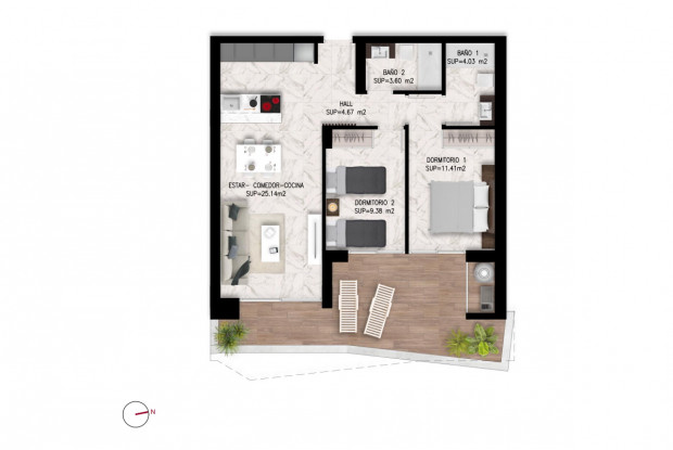 Image No.12-Appartement de 2 chambres à vendre à San Miguel de Salinas