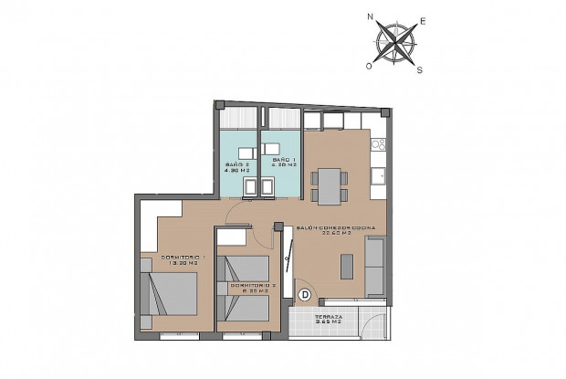 Image No.8-2 Bed Apartment for sale