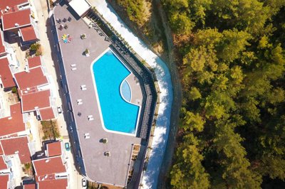 Modern Fethiye Town Apartments - Pool area