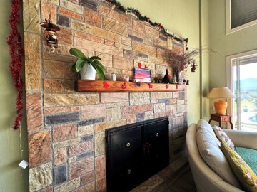 Serene Dalyan Duplex Villa For Sale - A fireplace, perfect for chilly winter nights