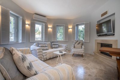 Secluded Dalaman Property For Sale - Beautiful lounge with fireplace