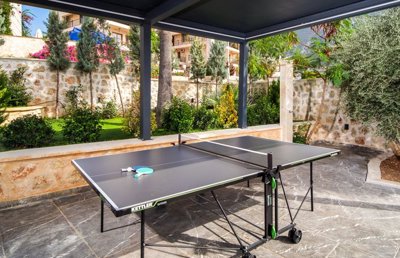 A High-End Sea-View Villa In Kalkan For Sale - Table tennis on the terrace