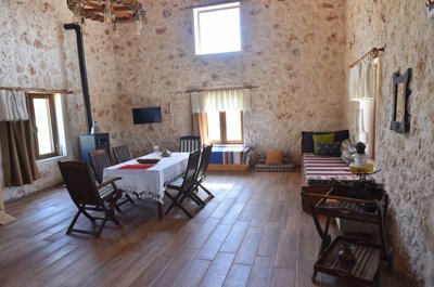 Enchanting Properties For Sale In Antalya - Traditional seating with wood burner