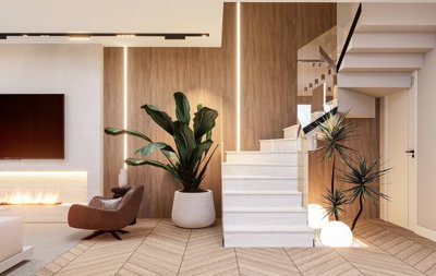 Superb Antalya Investment Properties For Sale - Elegant staircase from the lounge