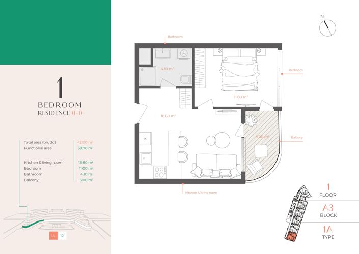 Image No.15-1 Bed Apartment for sale