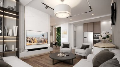 Deluxe Investment Properties For Sale In Antalya - Open-concept living space