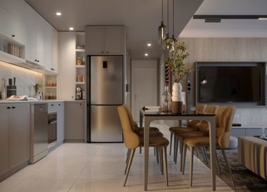 Meticulous Investment Properties For Sale In Antalya - Kitchen and dining space