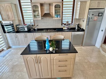 Ornate Detached Villa In Fethiye For Sale - Kitchen with additional island