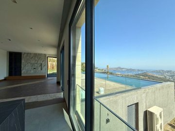 Exceptional Villa With An Infinity Pool & Sea Views For Sale In Bodrum - Views from the lounge window