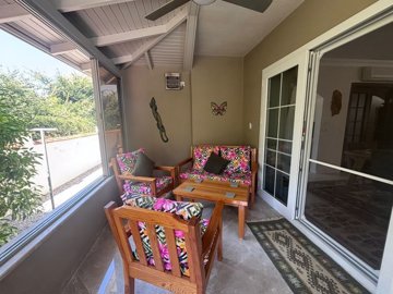 Tranquil Dalyan Villa For Sale In Ortaca - Shady seating balcony