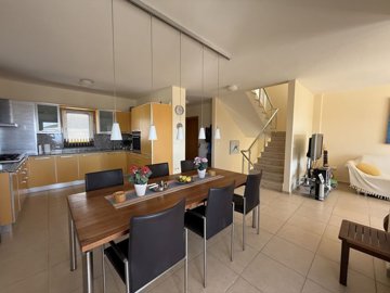 Sea View Triplex Bodrum Villa For Sale In Koyunbaba, Gumusluk - Open-plan living area