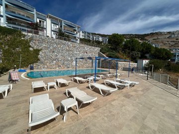 Notable Sea View Penthouse For Sale In Akbuk, Didim - Social pool and sun terraces