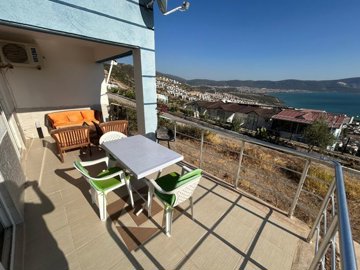 Sea View Apartment For Sale In Didim - Terrace from the lounge & kitchen