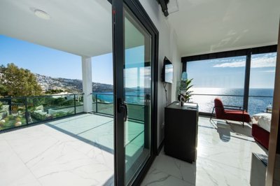 Prestigious Sea View Villa In Bodrum With A Private Garden For Sale - Terrace from the master bedroom
