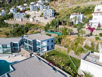 Prestigious Sea View Villa In Bodrum With A Private Garden For Sale - Arial view over the property