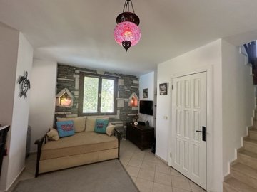 Ready-To-Move Dalyan Villa For Sale With Communal Gardens & Pool - Lounge area