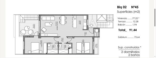 Image No.4-2 Bed Apartment for sale