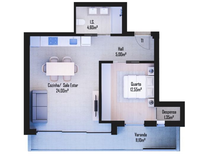 Image No.44-1 Bed Apartment for sale