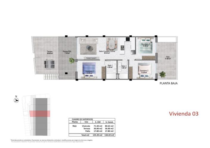 Image No.12-3 Bed Apartment for sale