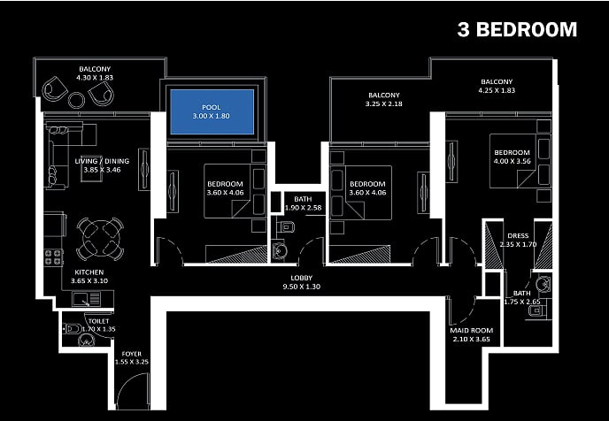 Image No.19-3 Bed Apartment for sale