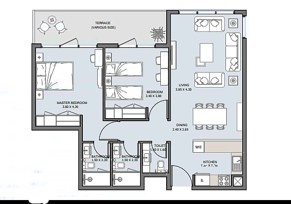 Image No.13-2 Bed Apartment for sale