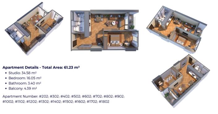 Image No.10-1 Bed Studio for sale