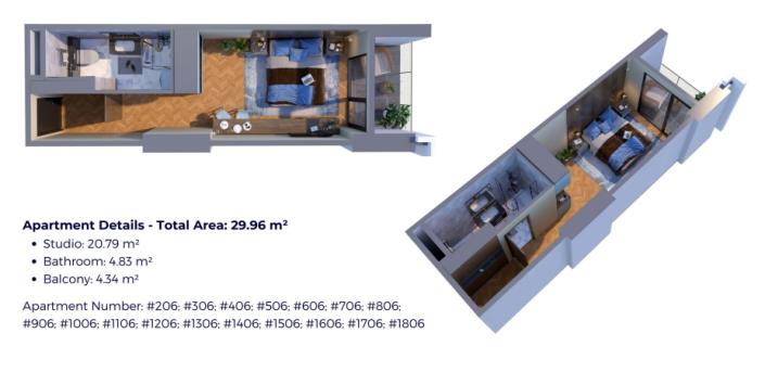 Image No.13-1 Bed Studio for sale