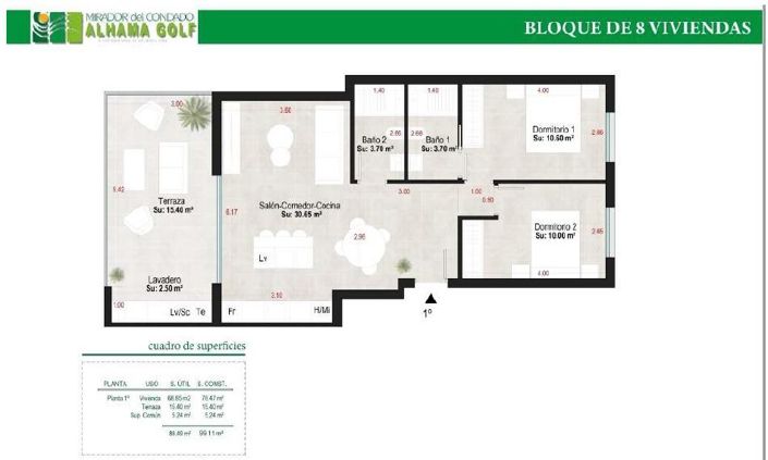 Image No.10-2 Bed Apartment for sale