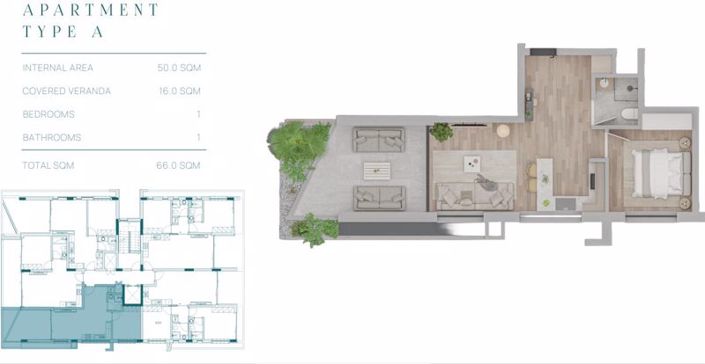 Image No.26-1 Bed Apartment for sale