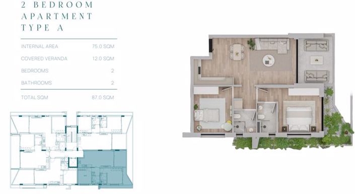 Image No.23-2 Bed Apartment for sale