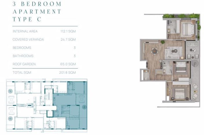 Image No.26-3 Bed Apartment for sale