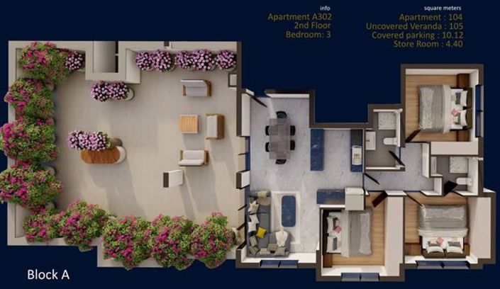 Image No.16-3 Bed Apartment for sale