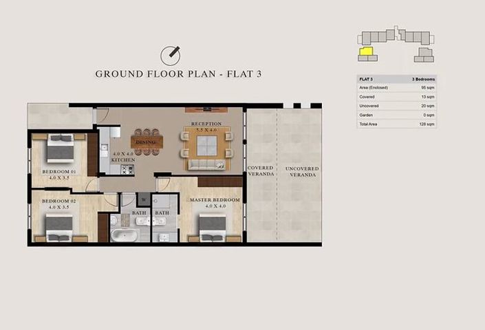 Image No.12-3 Bed Apartment for sale