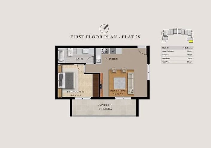 Image No.16-1 Bed Apartment for sale