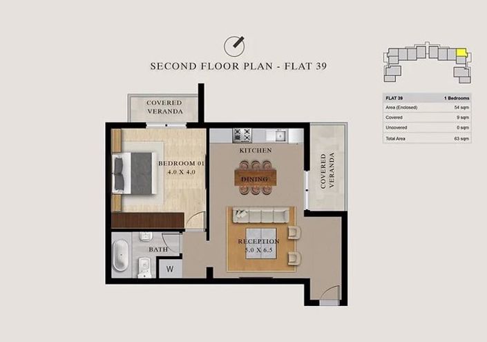 Image No.19-1 Bed Apartment for sale