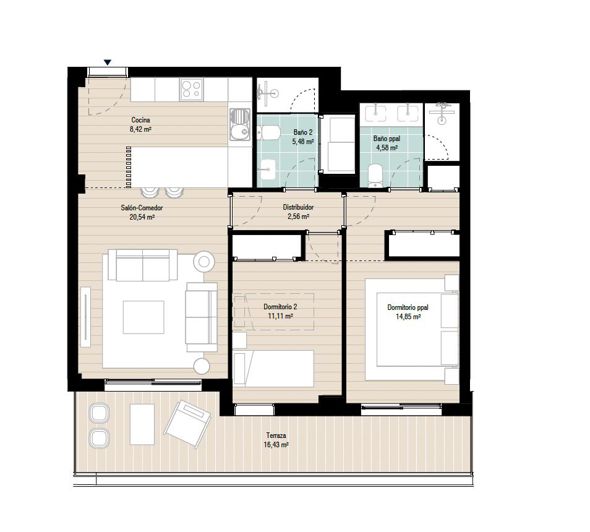 Image No.31-3 Bed Apartment for sale